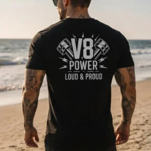 "V8 Power - loud & proud" T-Shirt (Standard Fit)